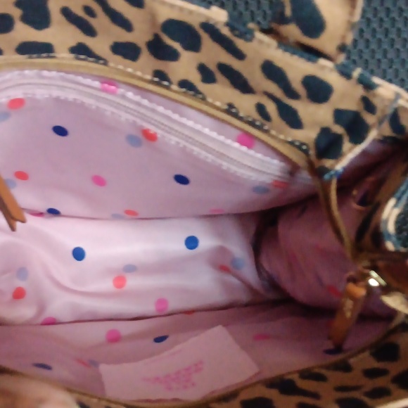 Stella & Dot Tan and Black Leopard Print Mini Tote - Picture 4 of 7